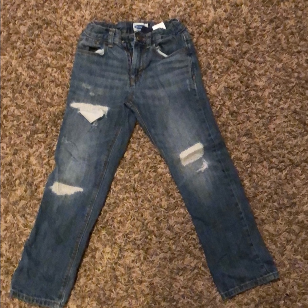 kids blue jeans ripped